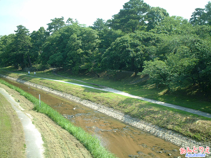 川べりの道(竹千代橋)