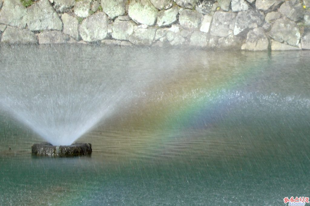 噴水に虹が!!